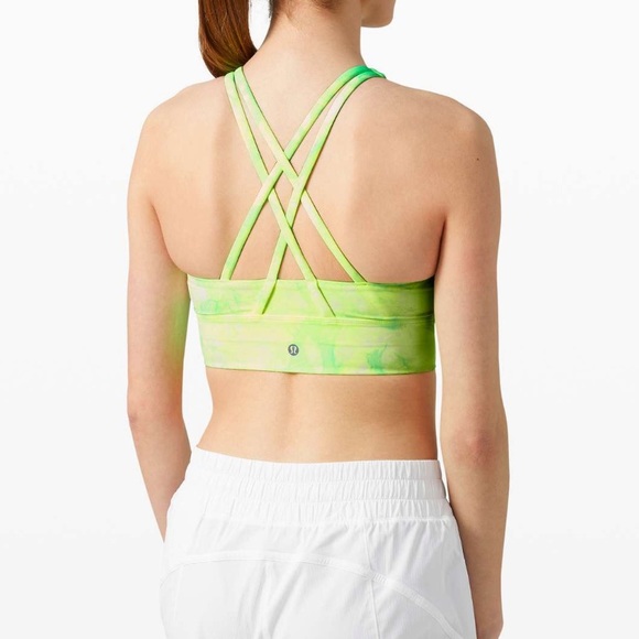 lululemon Energy Bra High Neck Long Line Shibori, good condition - Picture 2 of 7